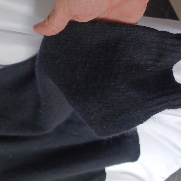 Vintage I.B. Diffusion Black Beaded Sweater Medium, silk/angora/wool/nylon 1980s - Picture 3 of 7